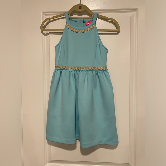 Lilly Pulitzer Other - Lilly Pulitzer girl’s sleeveless dress with gold trim